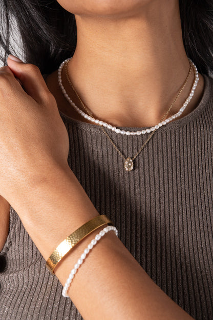 Pearl and Crystal Pendant Necklace ALEX AND ANI