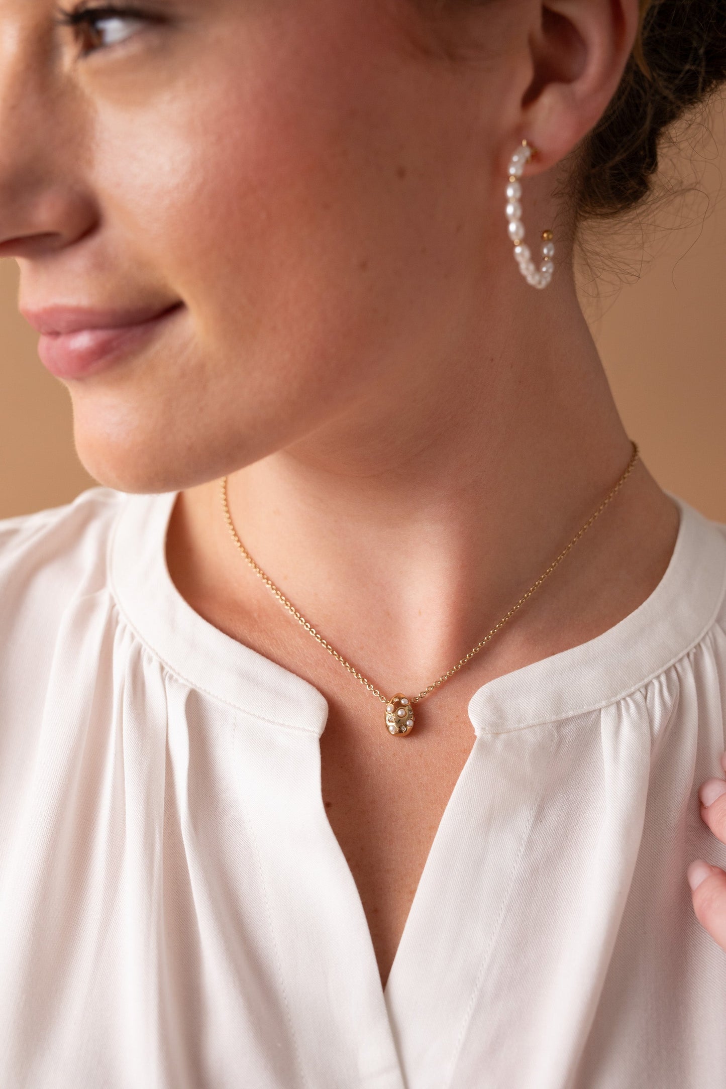 Pearl and Crystal Pendant Necklace ALEX AND ANI
