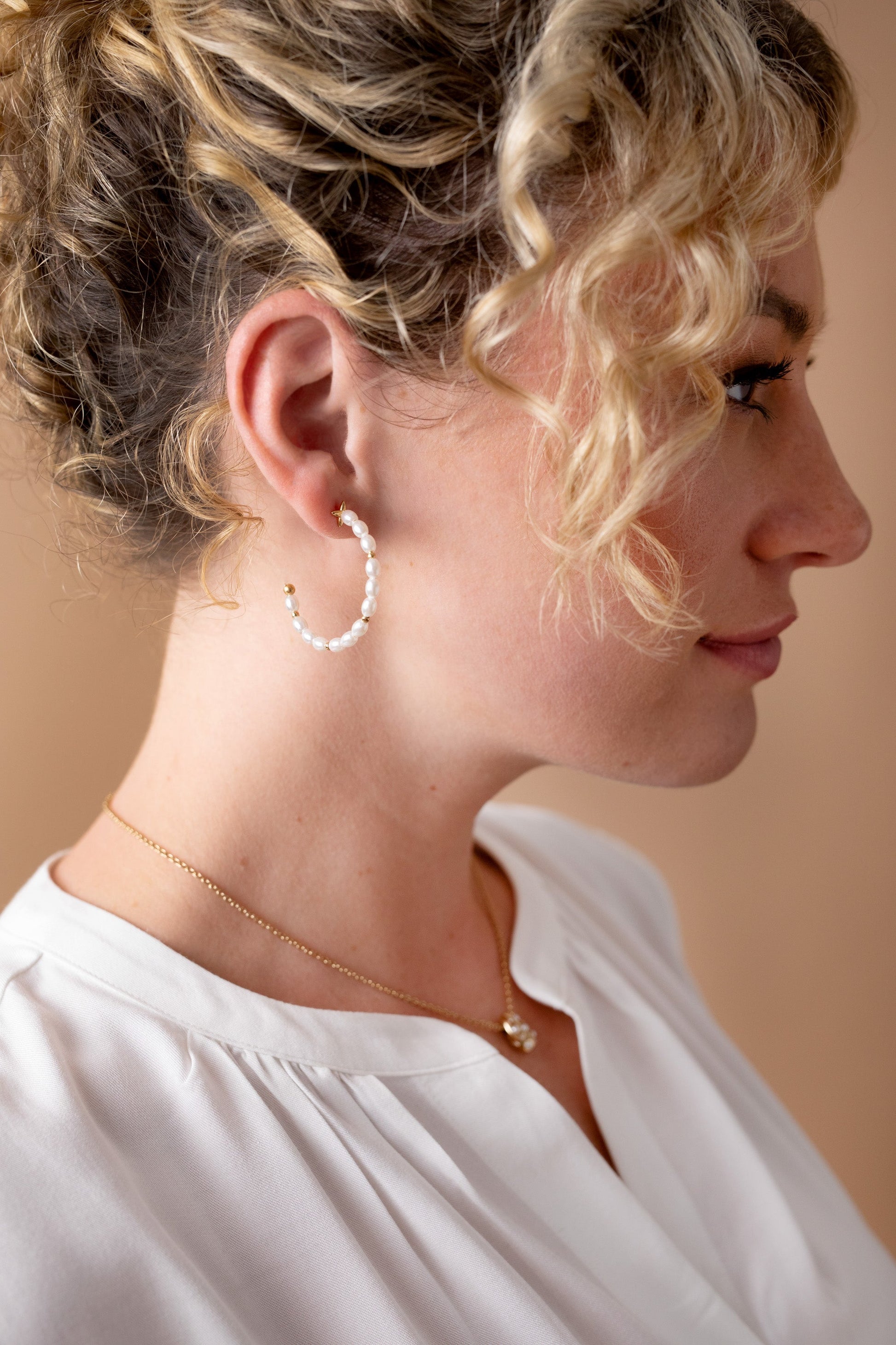 Rice Pearl Hoop Earring ALEX AND ANI