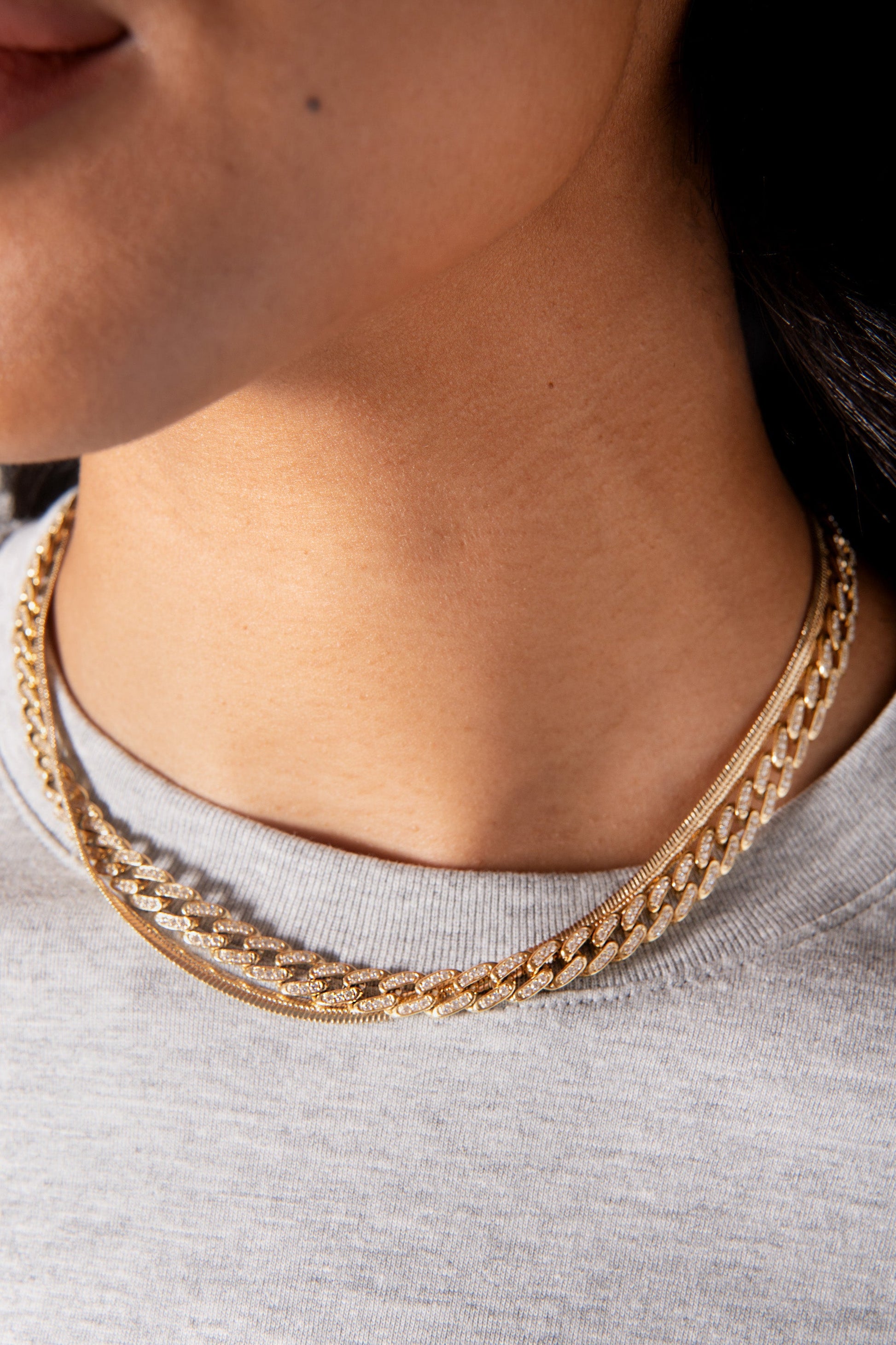 Crystal Pave Curb Chain Necklace ALEX AND ANI