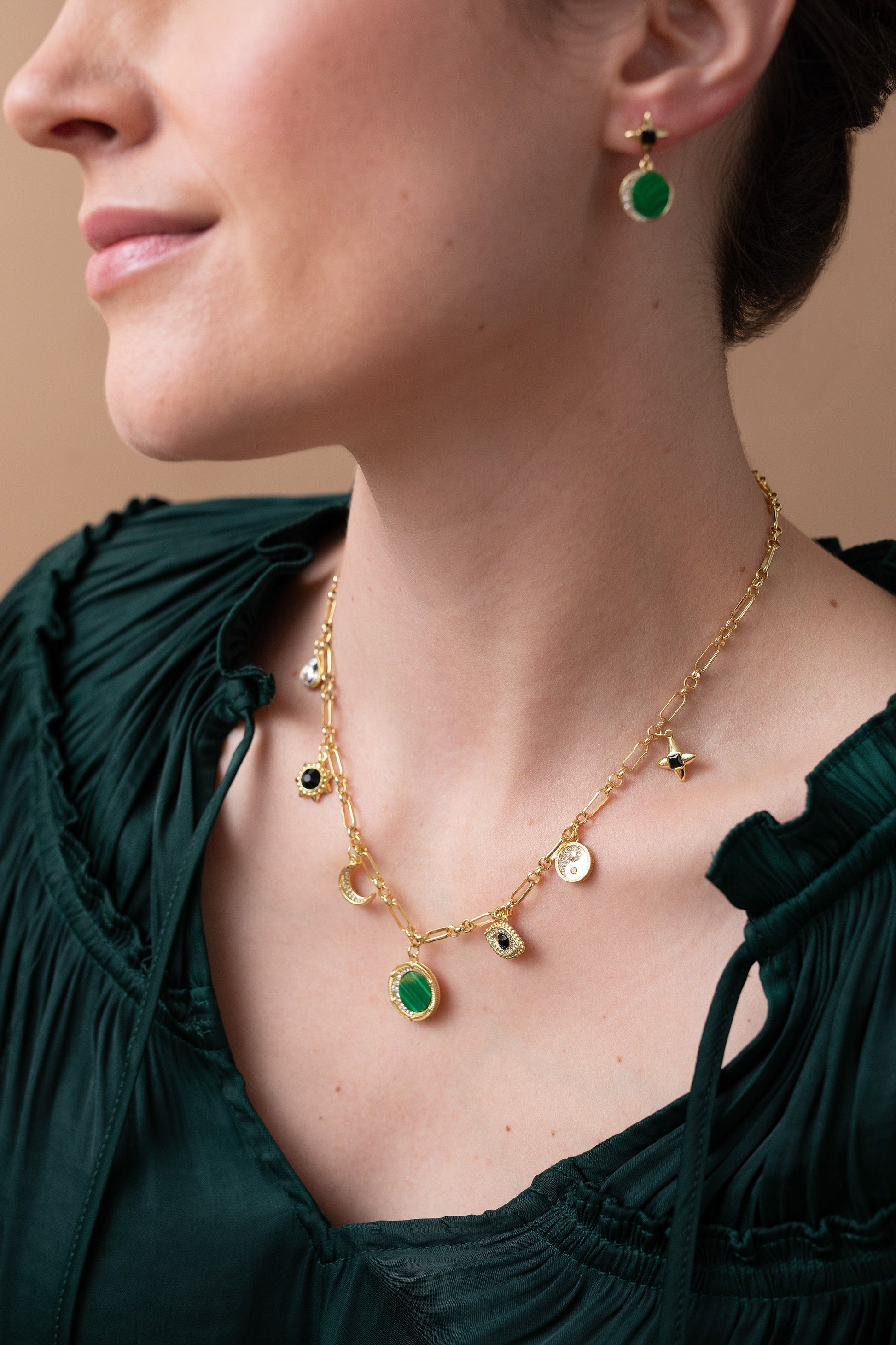 Malachite Drop Earrings ALEX AND ANI