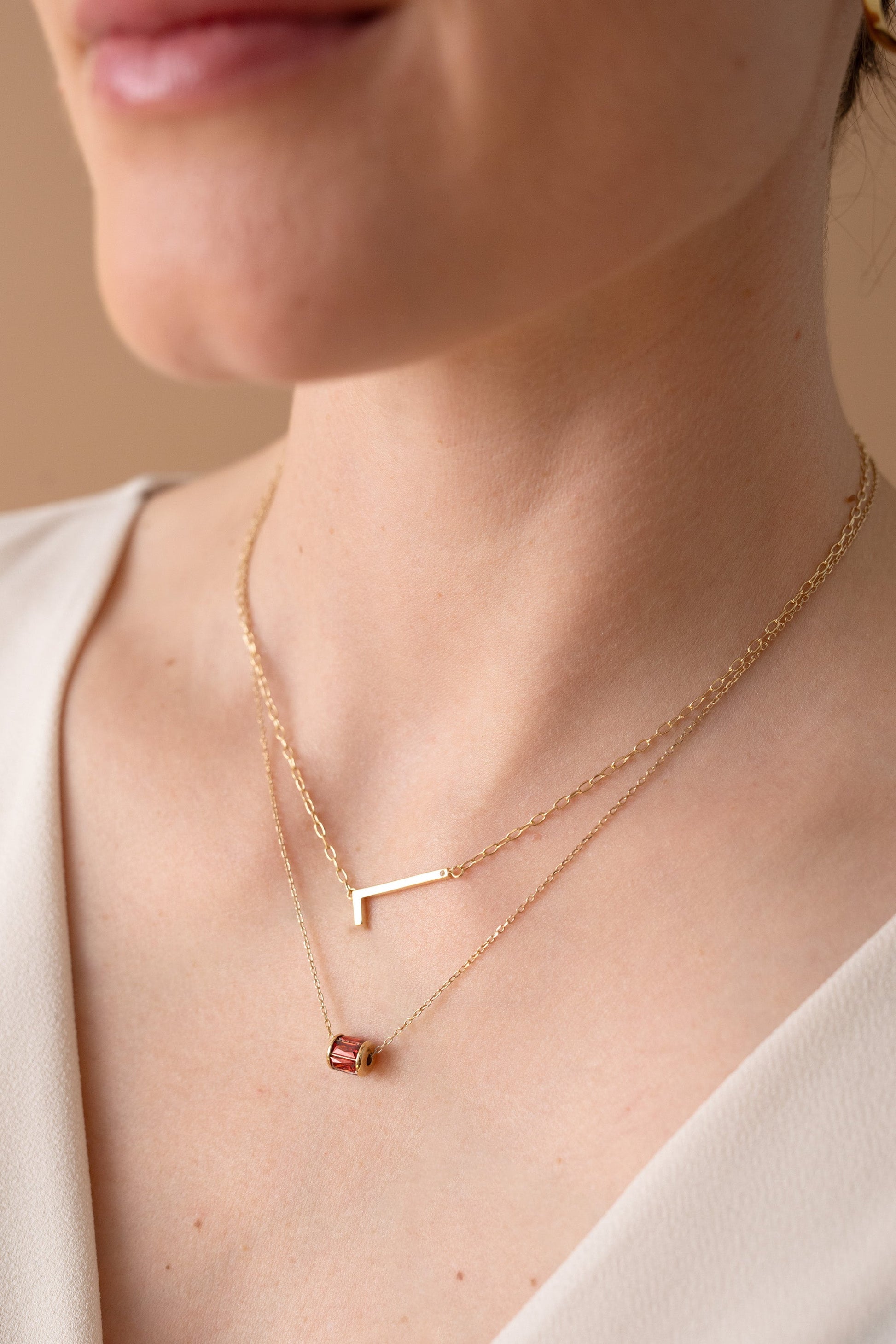 Initial L Precious Elongated Necklace ALEX AND ANI