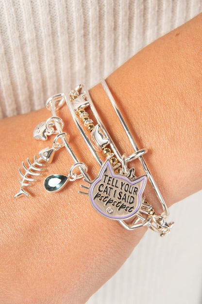 Fish Bone Cat Bangle ALEX AND ANI