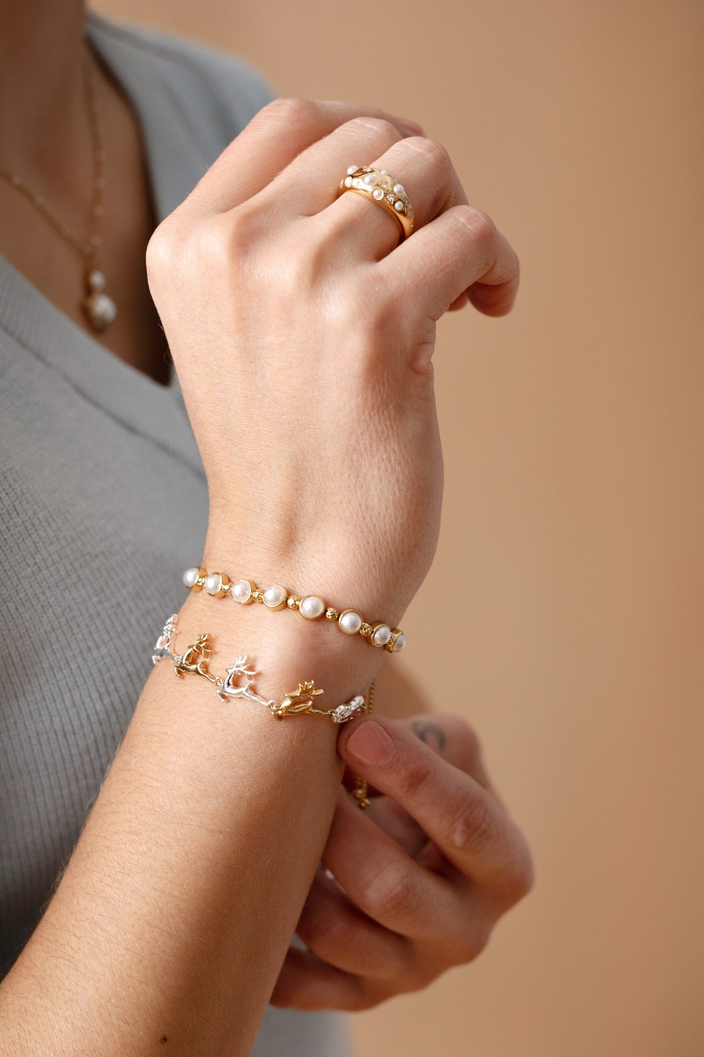 Pearl Bolo Beaded Bracelet ALEX AND ANI