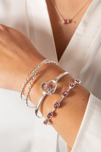 June Birthstone Emerald Cut Bangle ALEX AND ANI