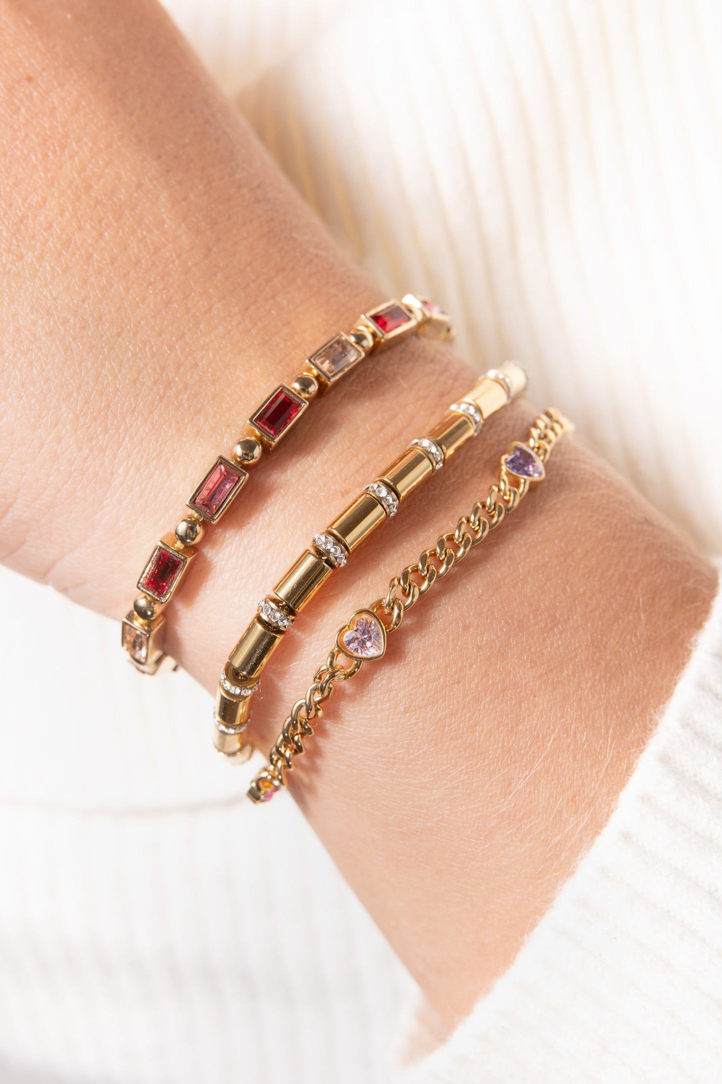 Tube Bead and Crystal Chain Bracelet ALEX AND ANI