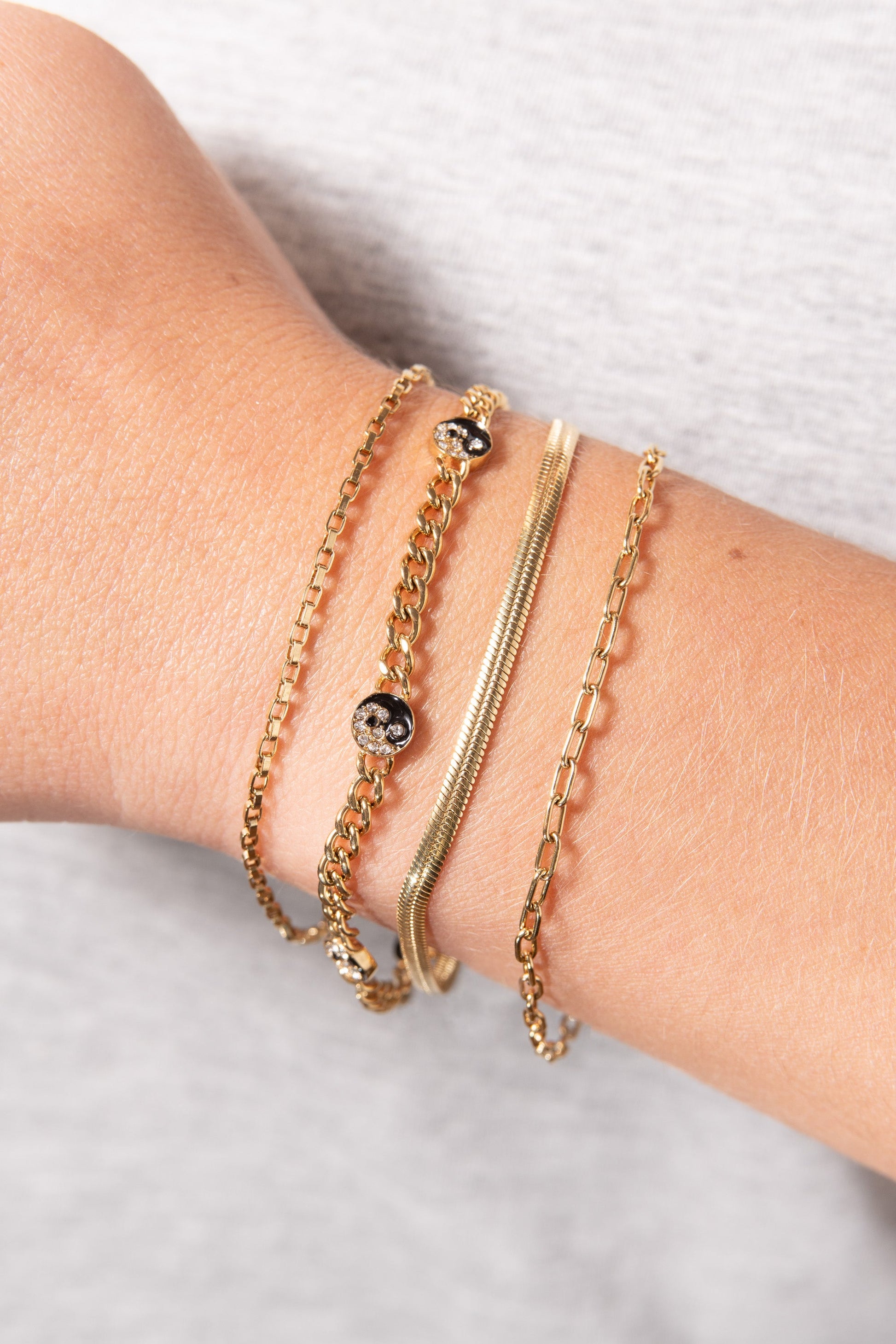Yin Yang Curb Chain Bracelet ALEX AND ANI
