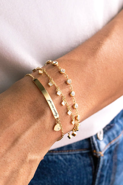 Crystal Pebble Chain Bracelet ALEX AND ANI