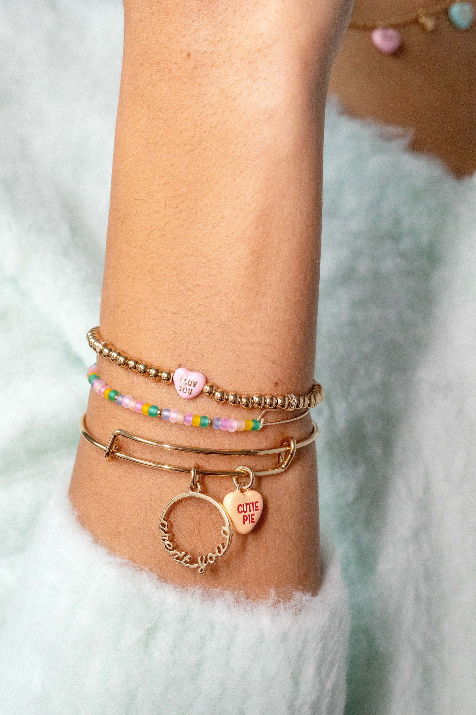Sweethearts® 'I Luv You' Stretch Bracelet ALEX AND ANI