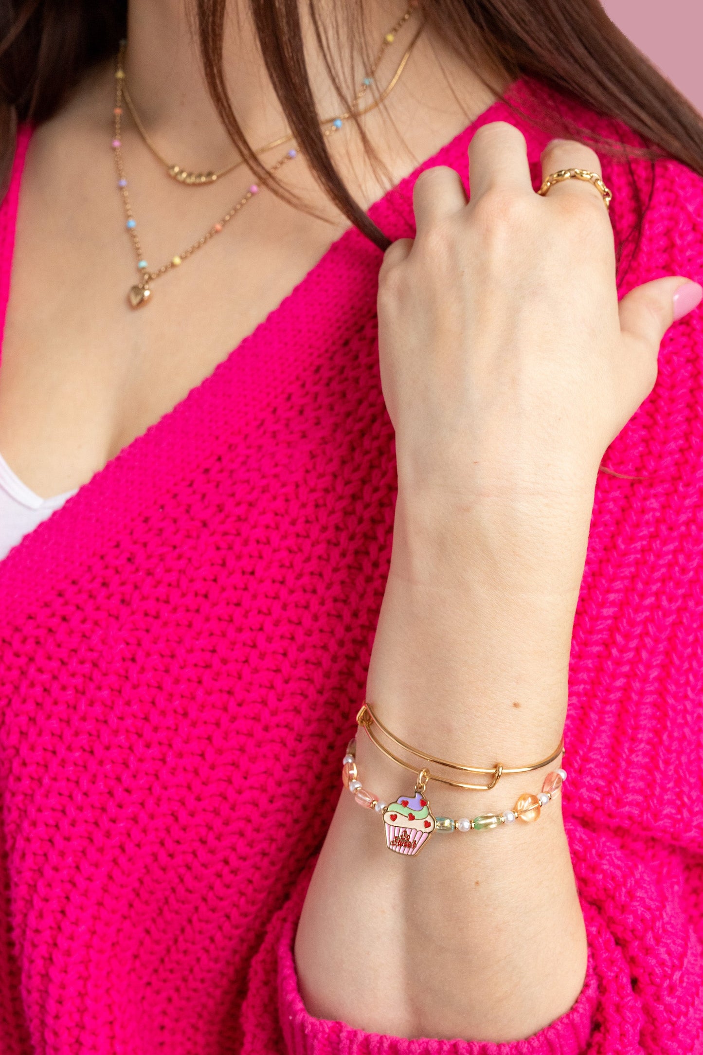 Colorful Heart Beaded Bangle ALEX AND ANI