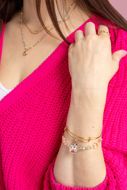 Colorful Heart Beaded Bangle ALEX AND ANI