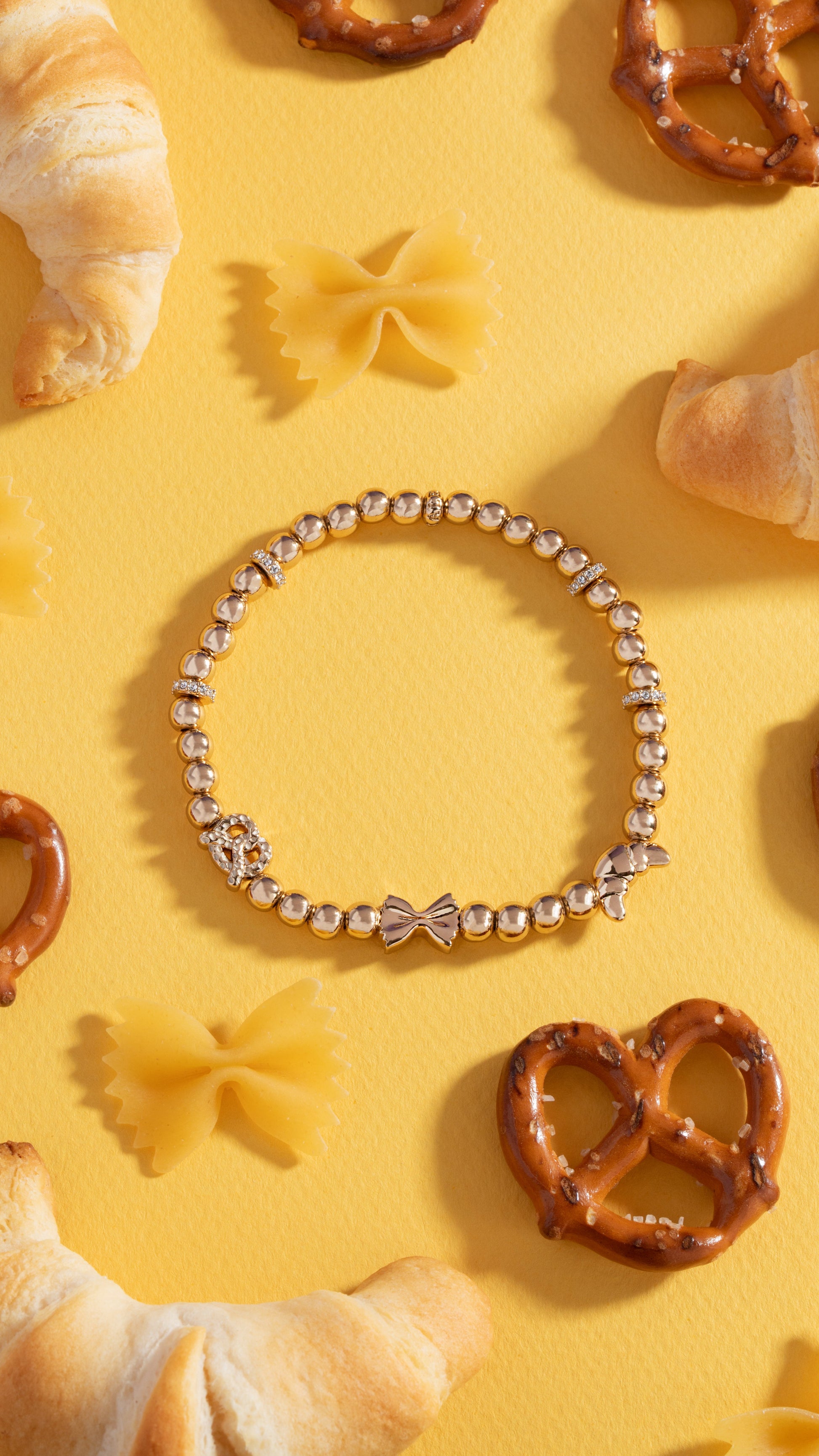 'Carbs are My Love Language' Beaded Stretch Bracelet ALEX AND ANI