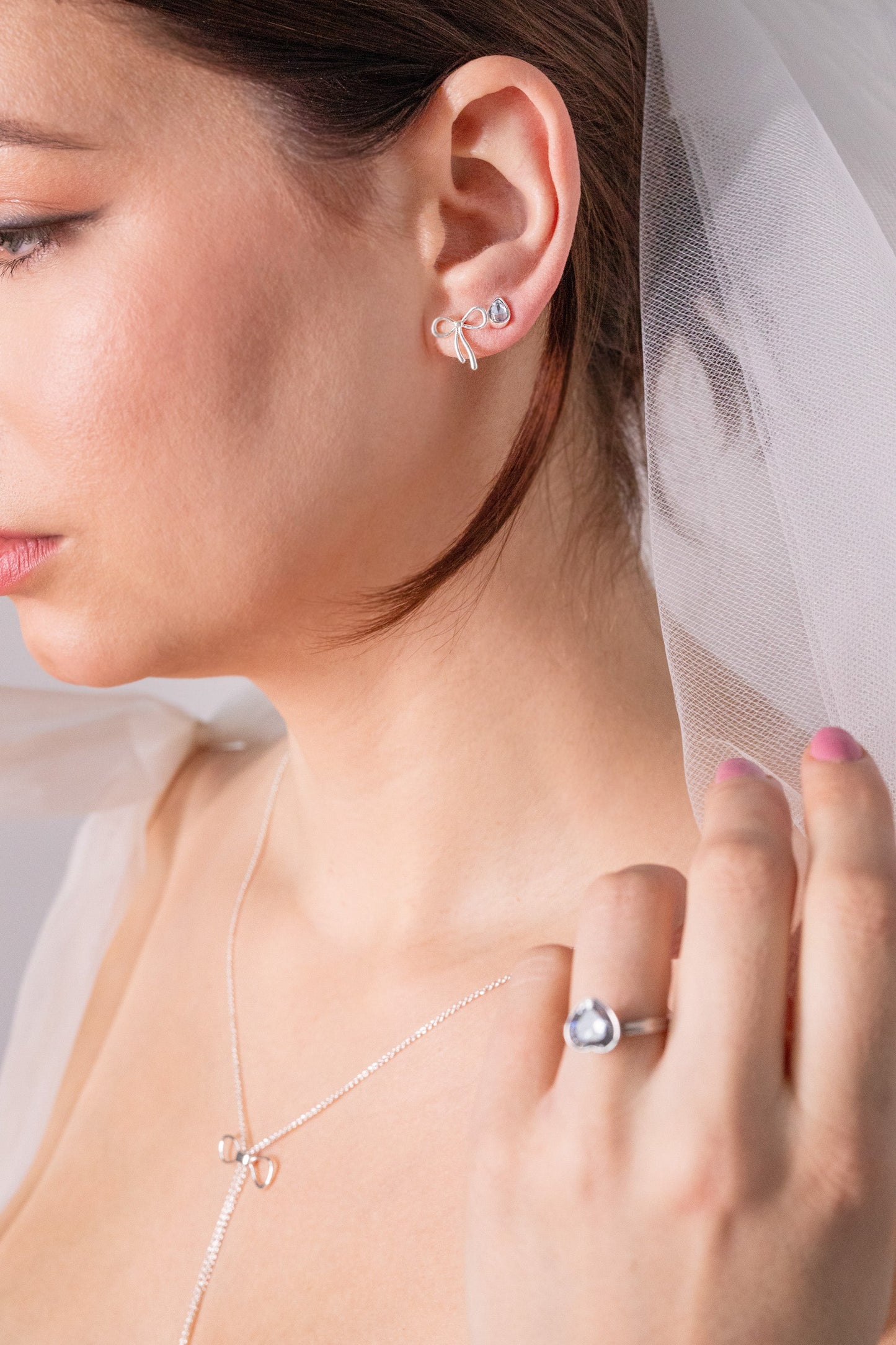 Bow & Teardrop Stud Earring Set ALEX AND ANI