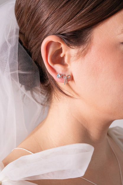 Bow & Teardrop Stud Earring Set ALEX AND ANI