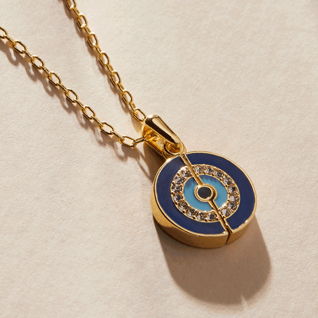 Evil Eye 'Positive Vibes' Mantra Necklace ALEX AND ANI