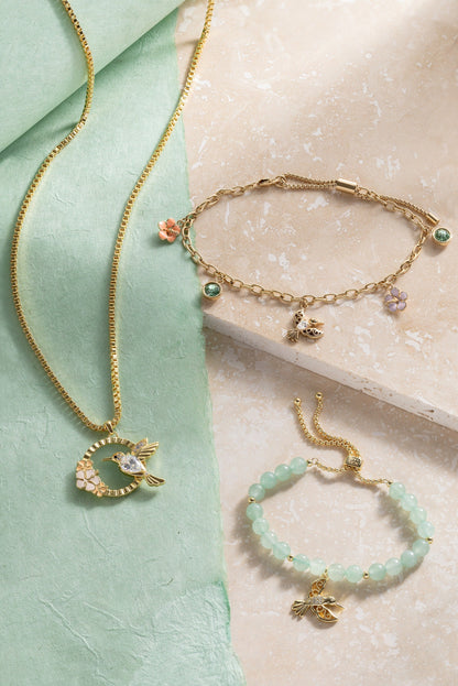Hummingbird Multicharm Adjustable Anklet ALEX AND ANI