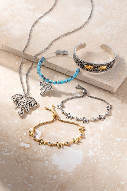 Elephant Crystal Bolo Bracelet ALEX AND ANI