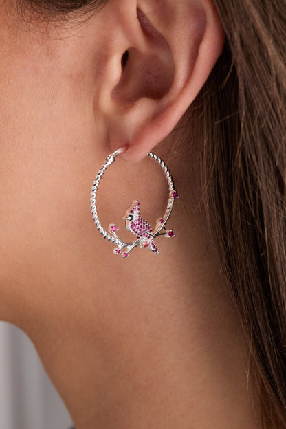 Cardinal Reversible Hoop Earrings ALEX AND ANI