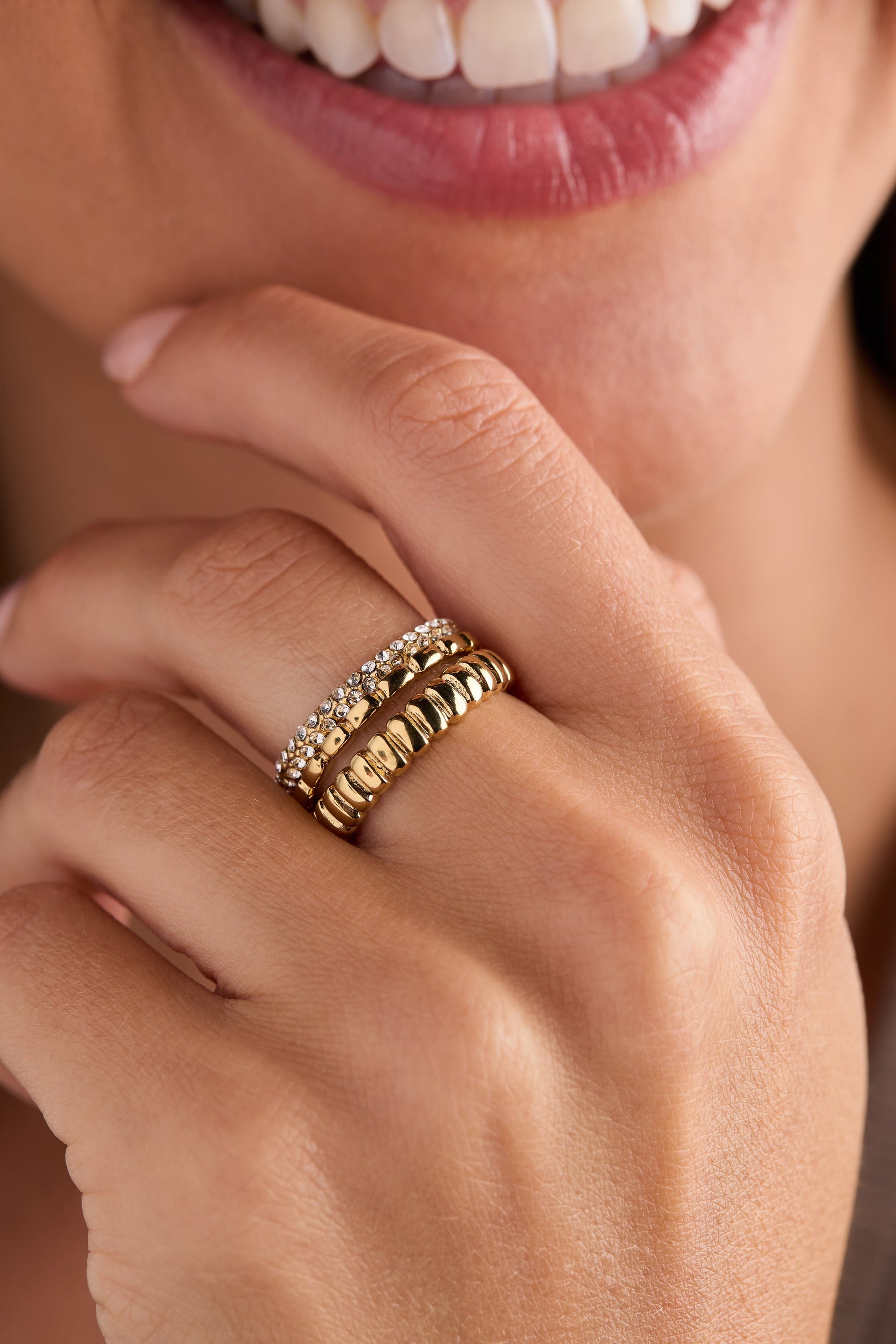 Ribbed Stacking Ring Set of 3 ALEX AND ANI
