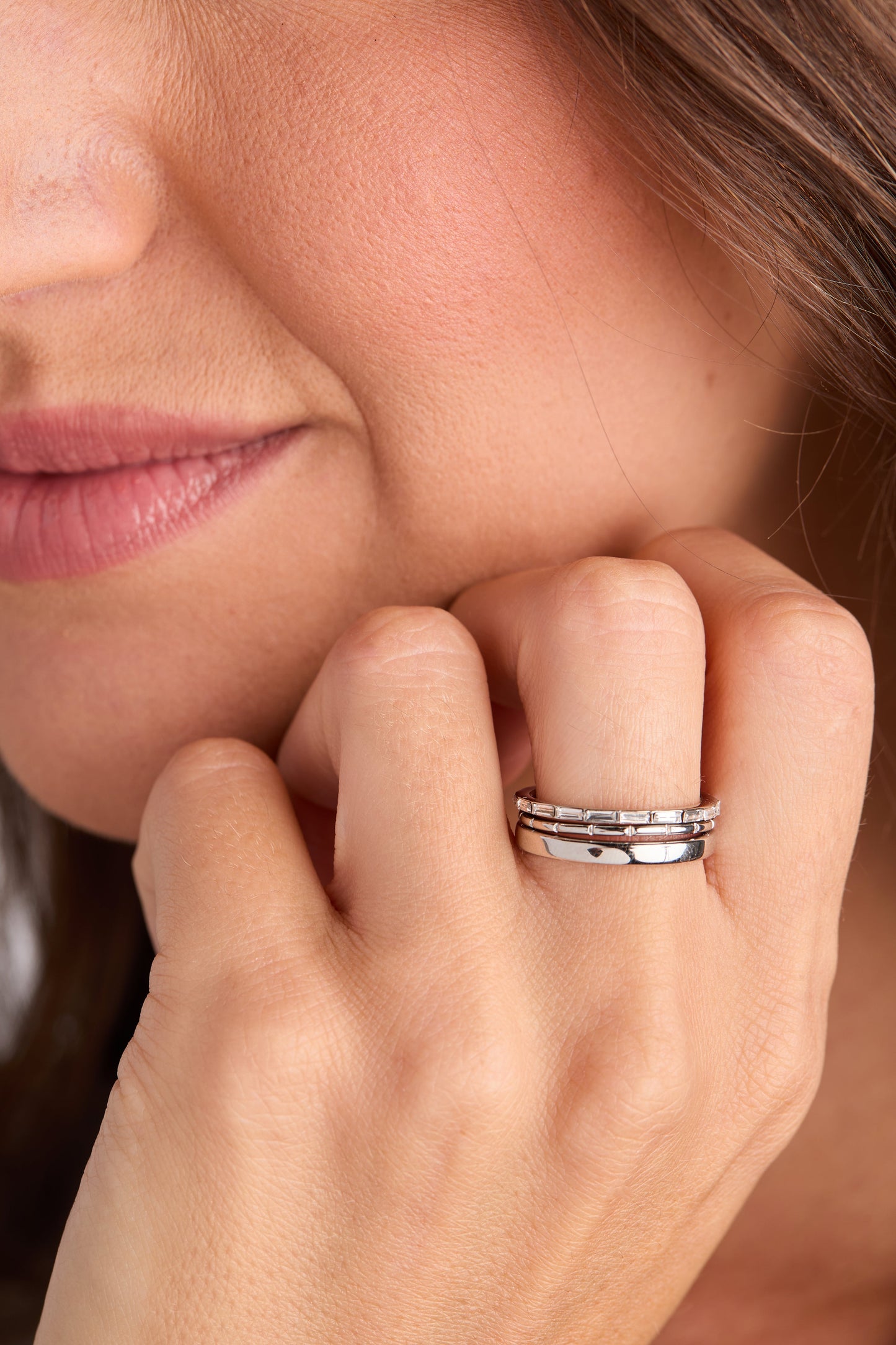 Baguette Stacking Ring Set of 3 ALEX AND ANI