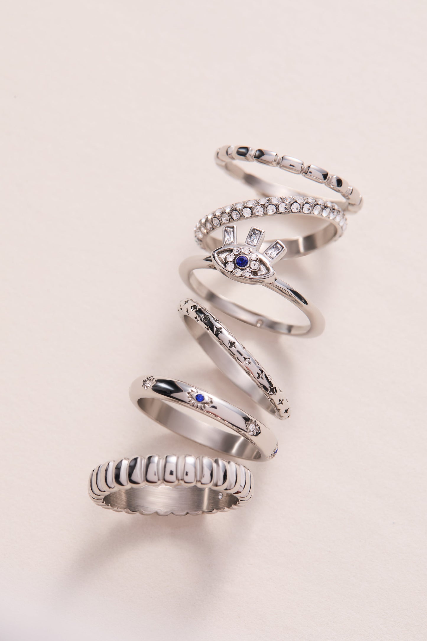 Ribbed Stacking Ring Set of 3 ALEX AND ANI