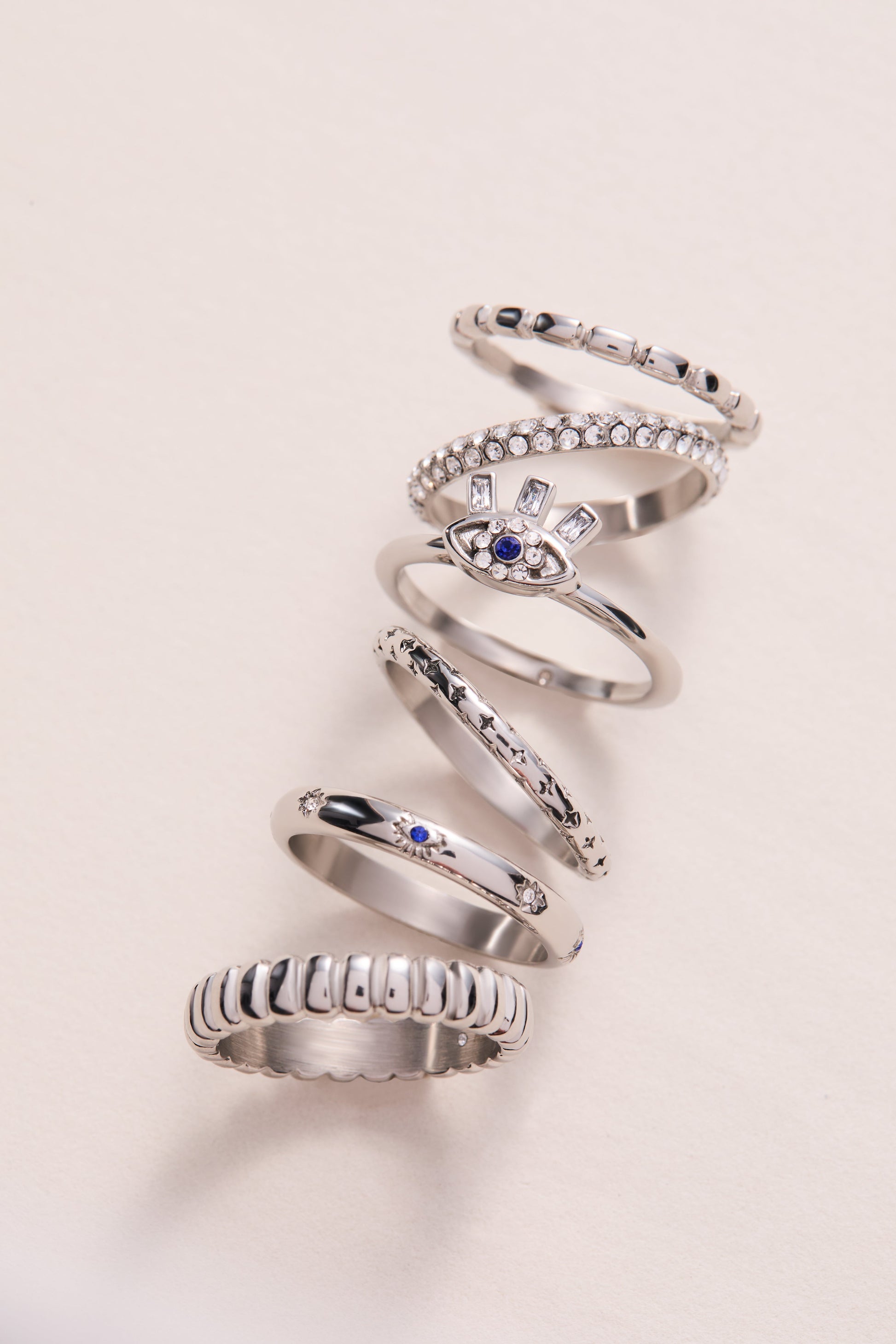 Ribbed Stacking Ring Set of 3 ALEX AND ANI