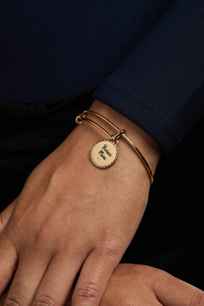 Bonus Mom 'Family Isn't Only Blessed By Name' Charm Bangle ALEX AND ANI