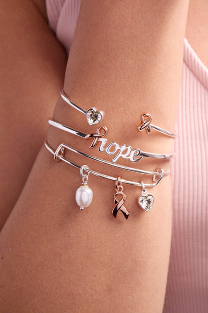 Breast Cancer Awareness Pink Ribbon Flex Cuff ALEX AND ANI
