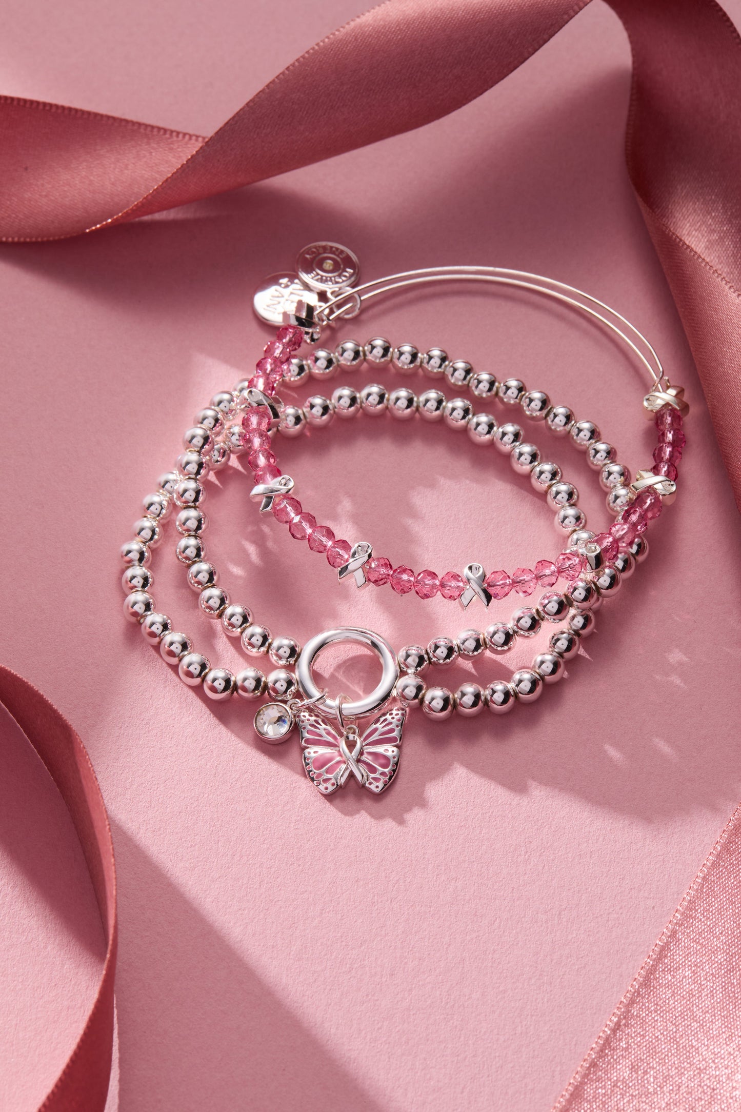 Breast Cancer Awareness Pink Ribbon Bangle ALEX AND ANI