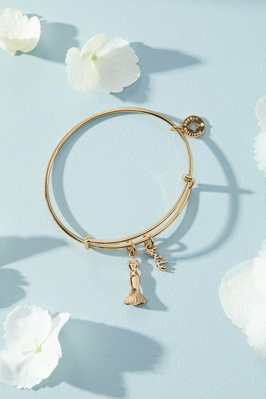 Bridal Gown Duo Charm Bangle ALEX AND ANI