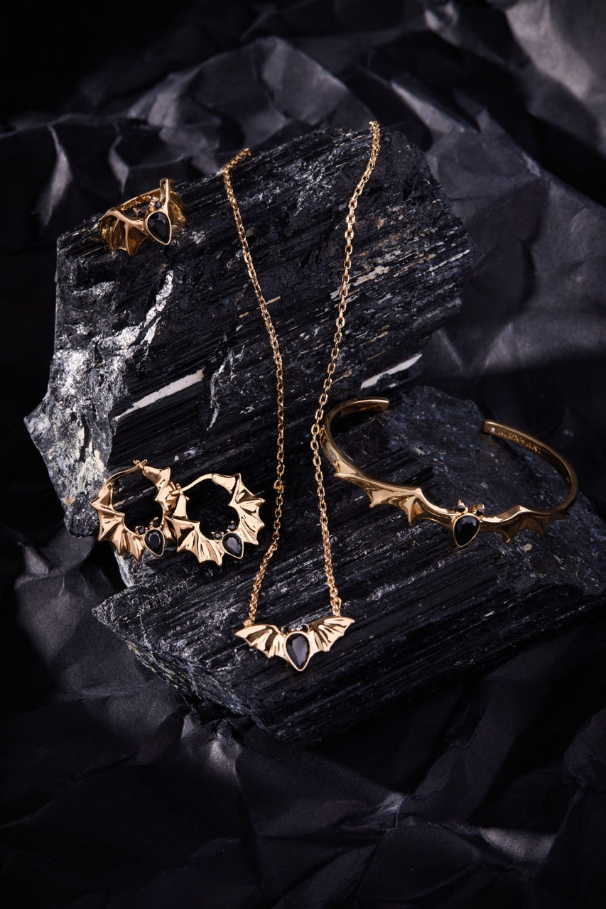 Crystal Bat Hoop Earrings ALEX AND ANI