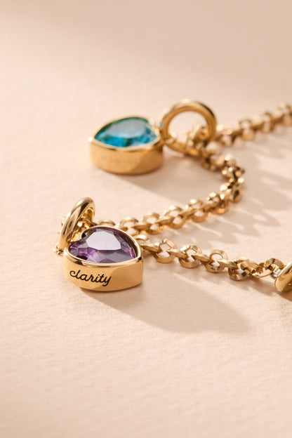 February 'Clarity' Heart Birthstone Charm ALEX AND ANI