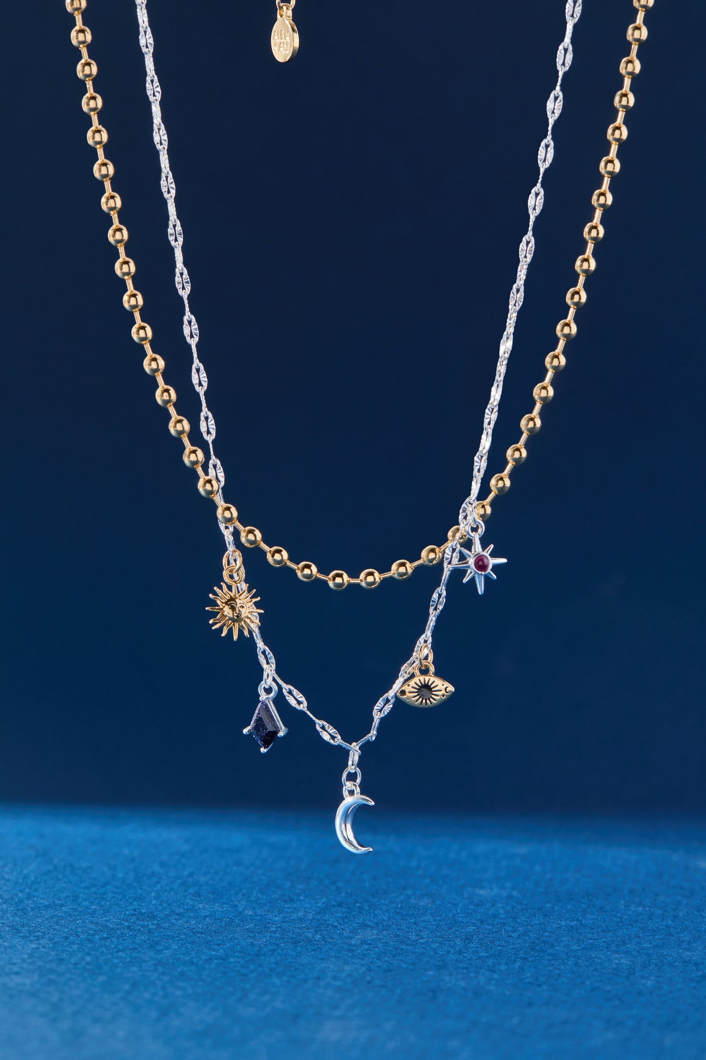 Moon Magic 2 Row Charm Necklace ALEX AND ANI