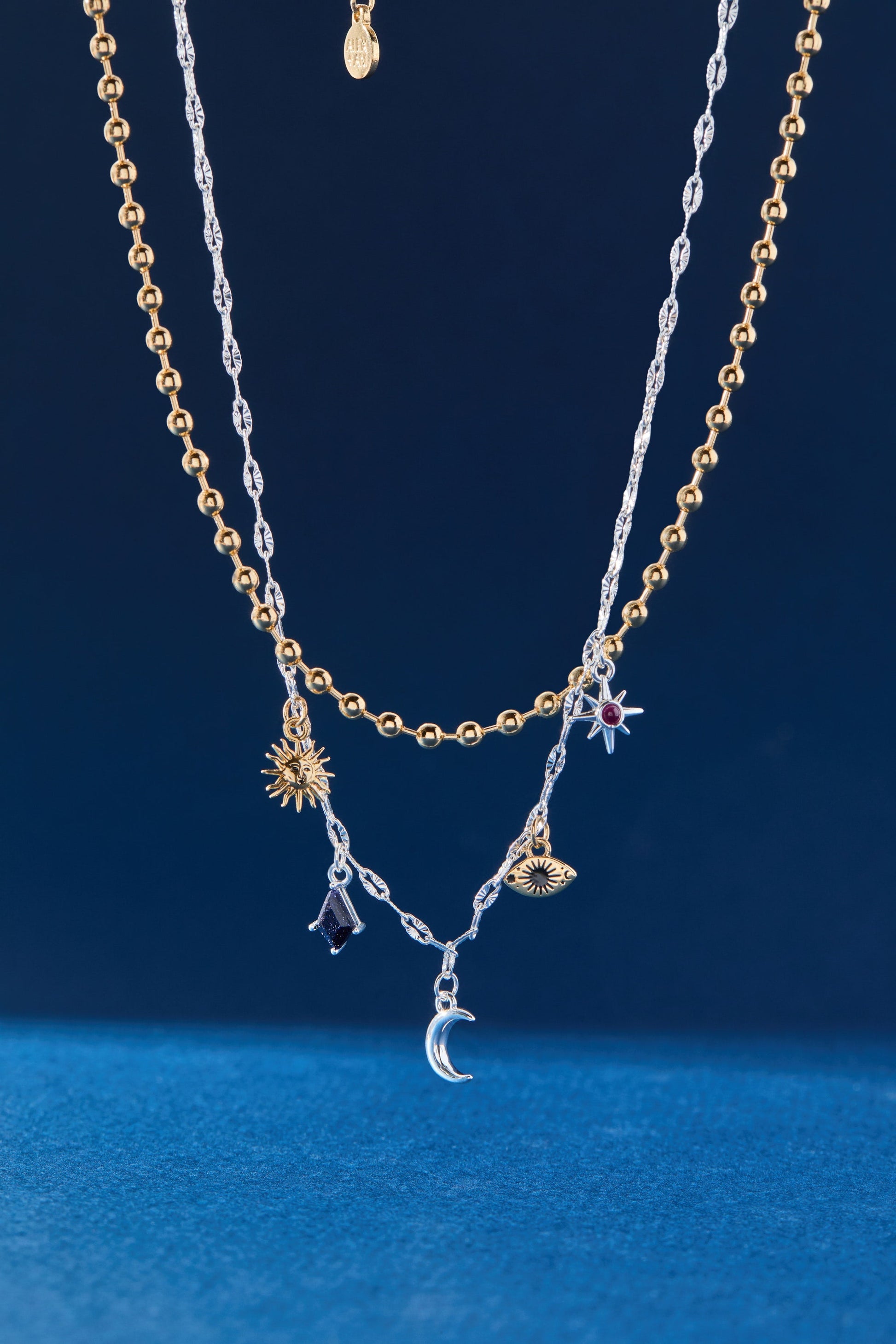 Moon Magic 2 Row Charm Necklace ALEX AND ANI