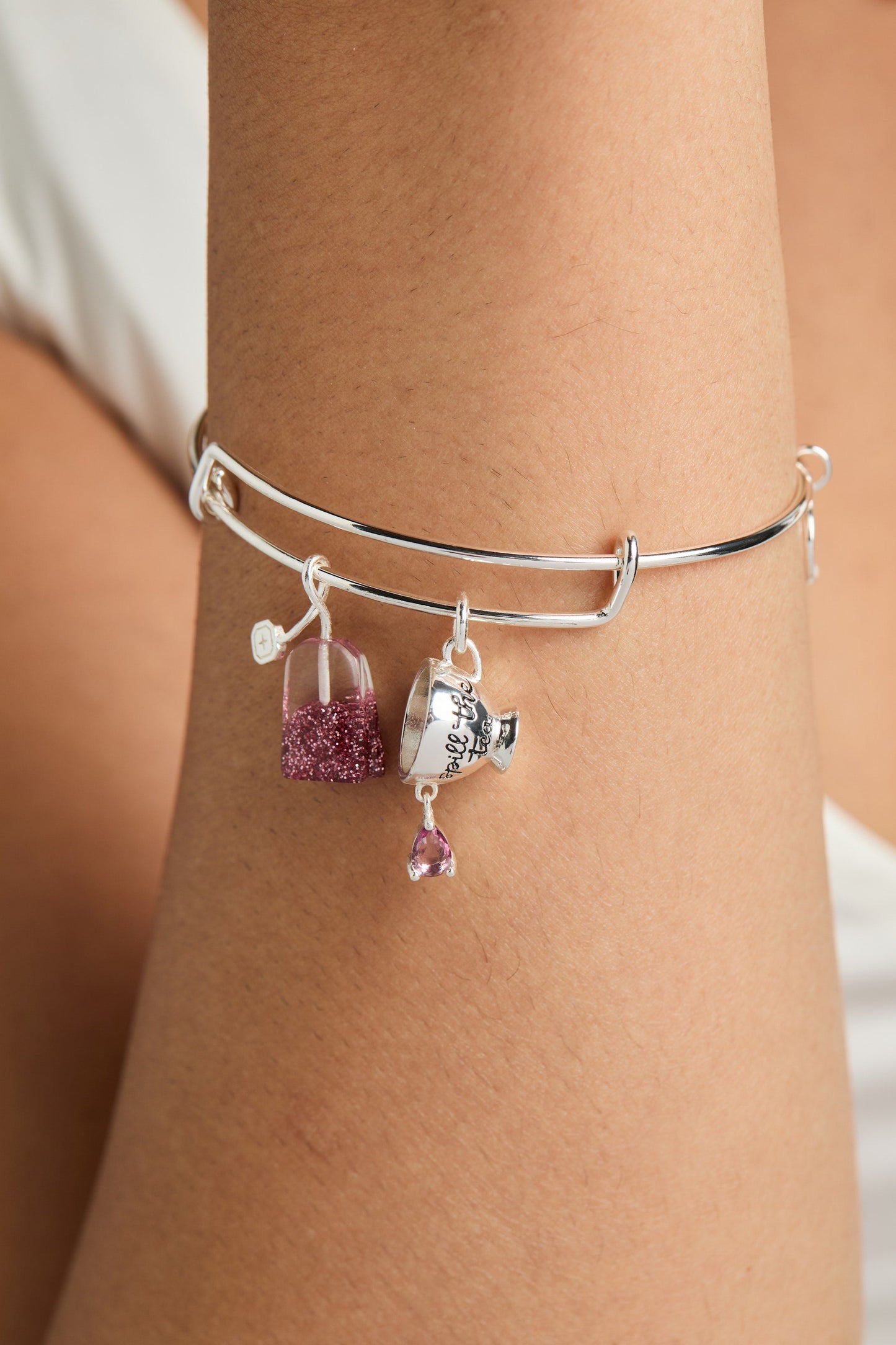 'Spill the Tea' Cup & Tea Bag Charm Bangle ALEX AND ANI