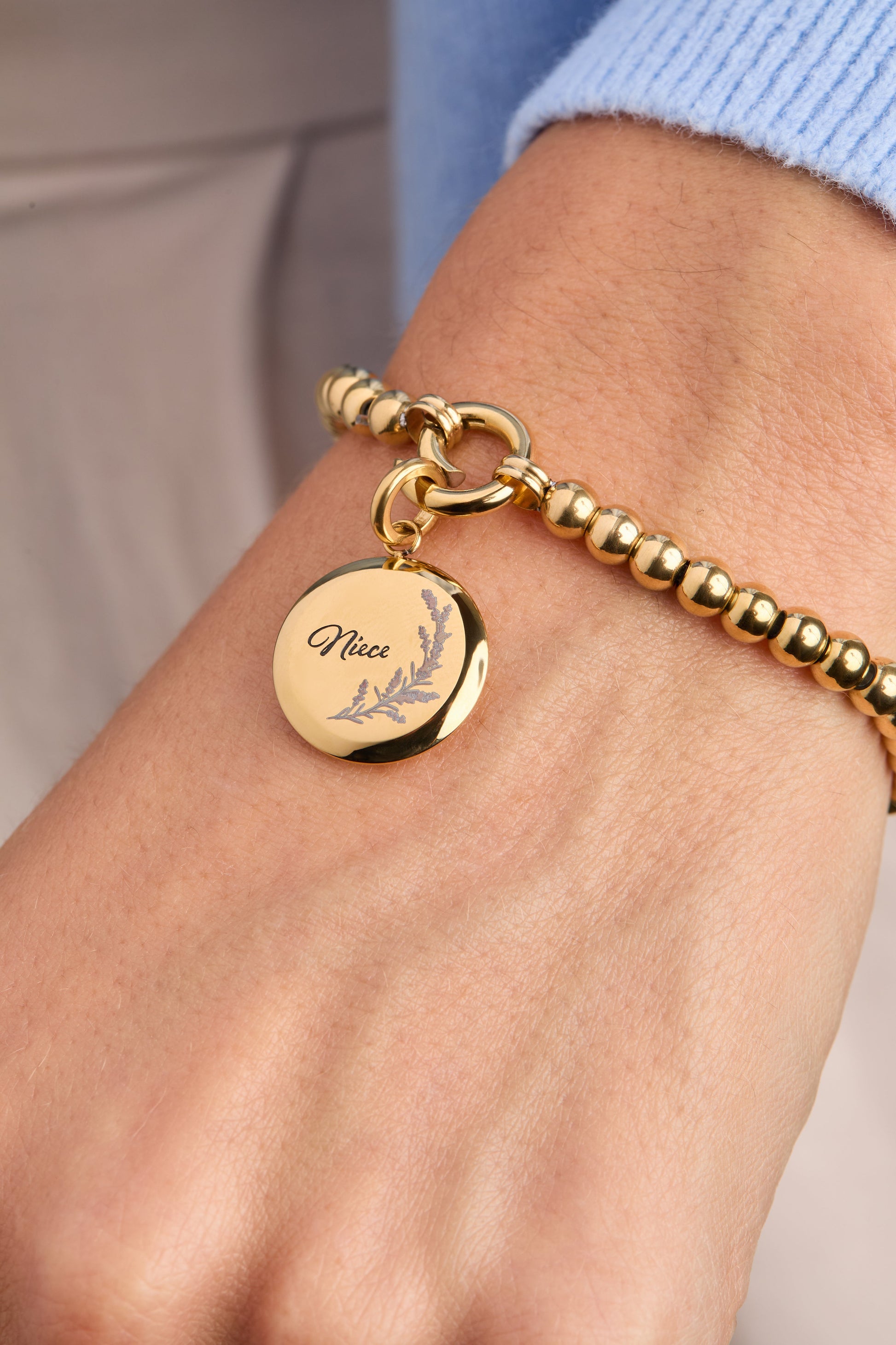 Niece Lavender Disc Charm ALEX AND ANI