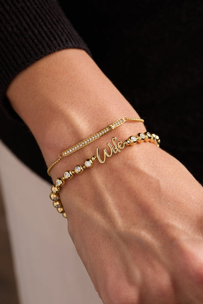 Wife Elongated Crystal Stretch Bracelet ALEX AND ANI