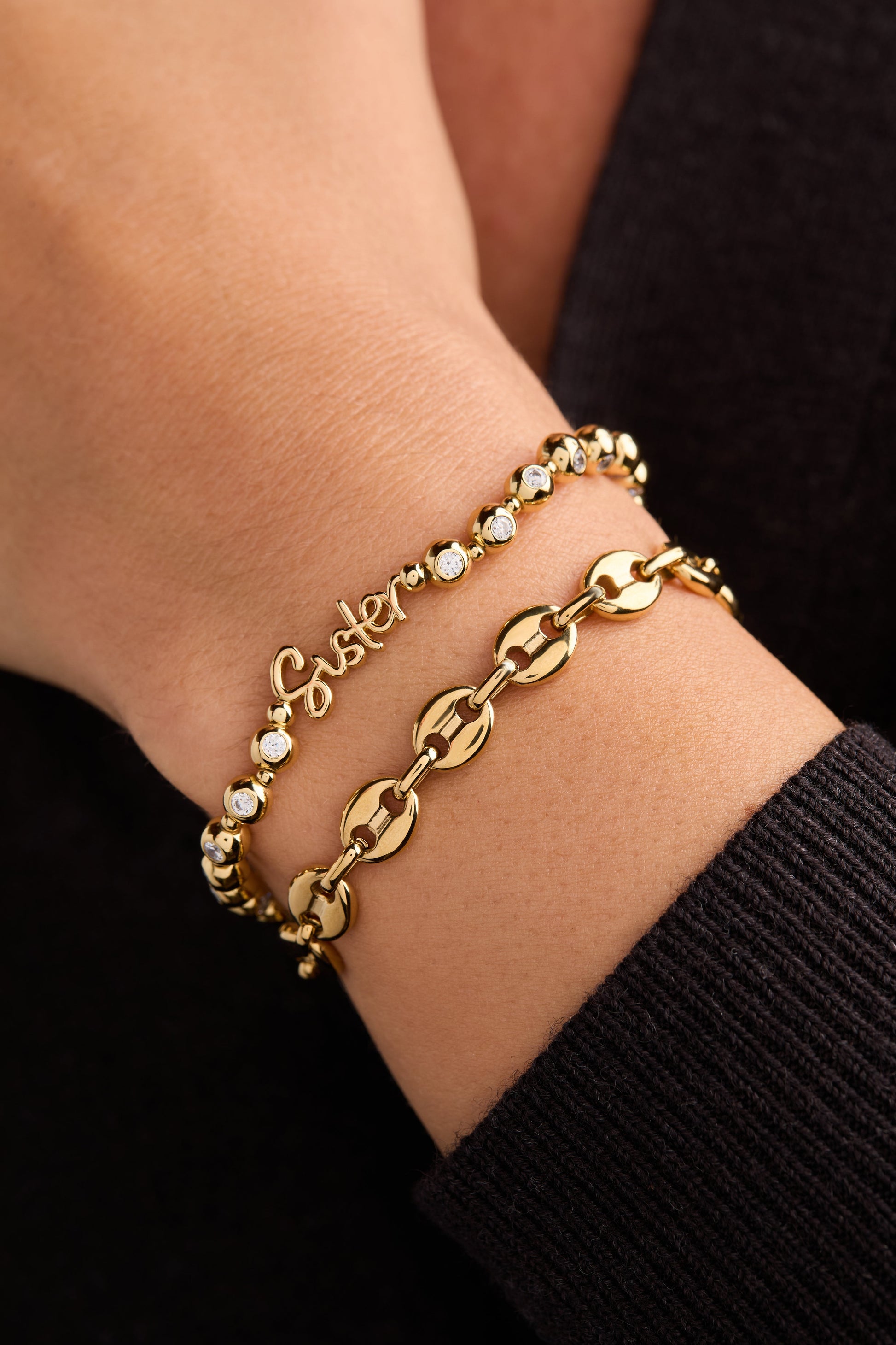 Sister Elongated Crystal Stretch Bracelet ALEX AND ANI