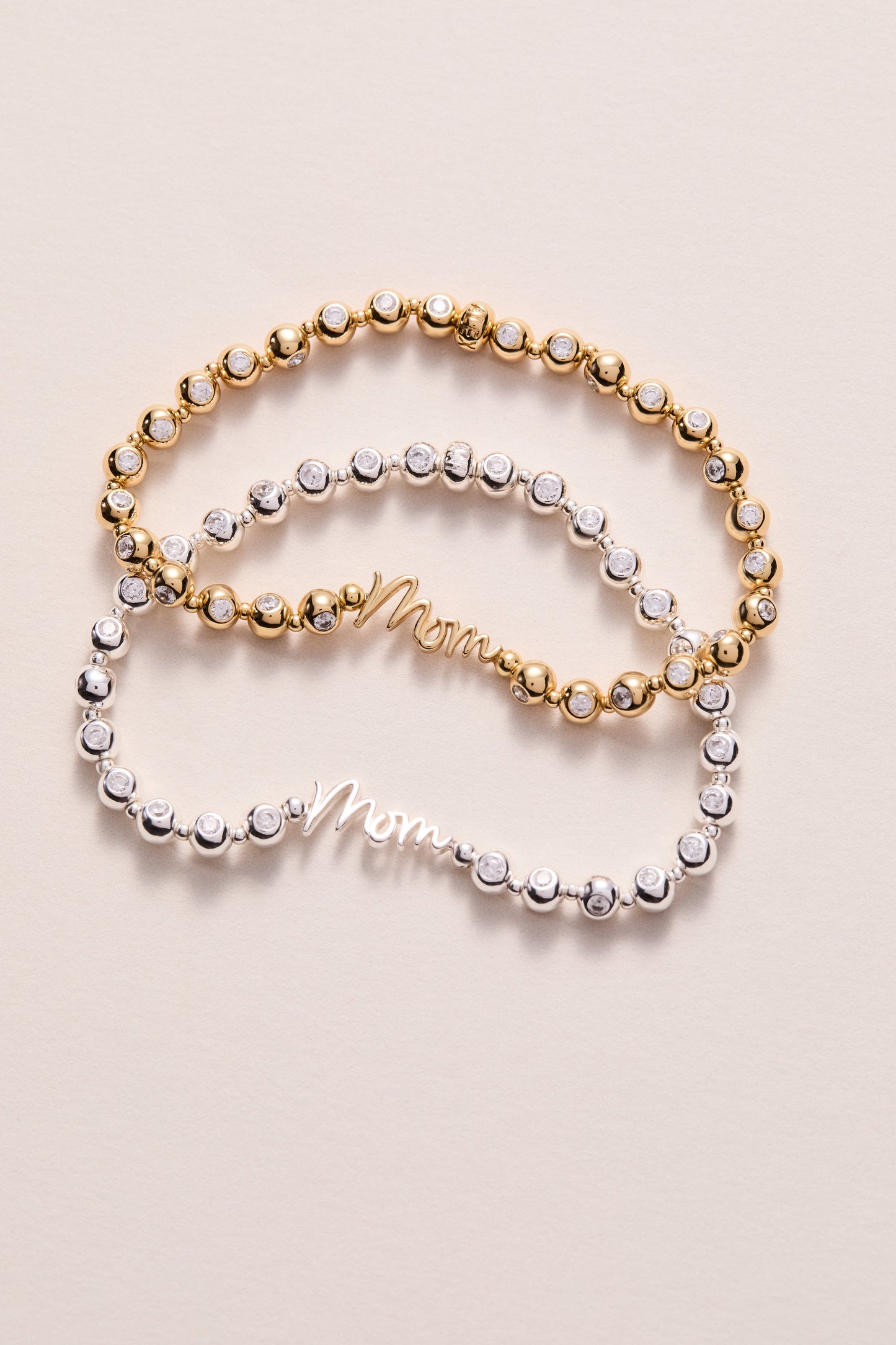 Mom Elongated Crystal Stretch Bracelet ALEX AND ANI