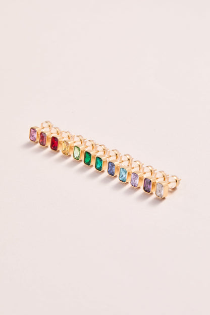 December Emerald-Cut Birthstone Stud Earrings ALEX AND ANI