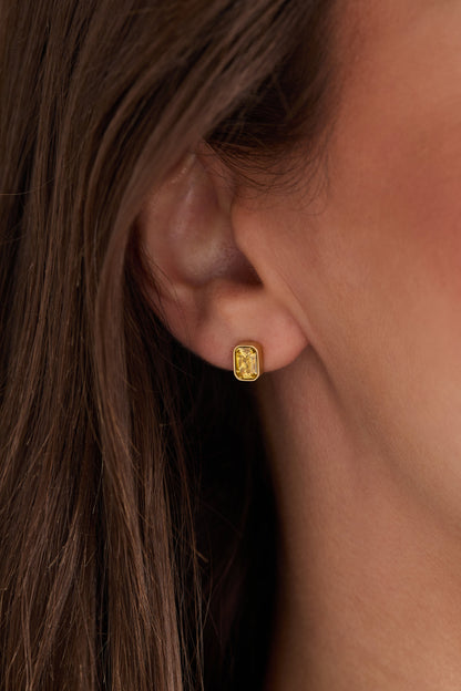 November Emerald-Cut Birthstone Stud Earrings ALEX AND ANI