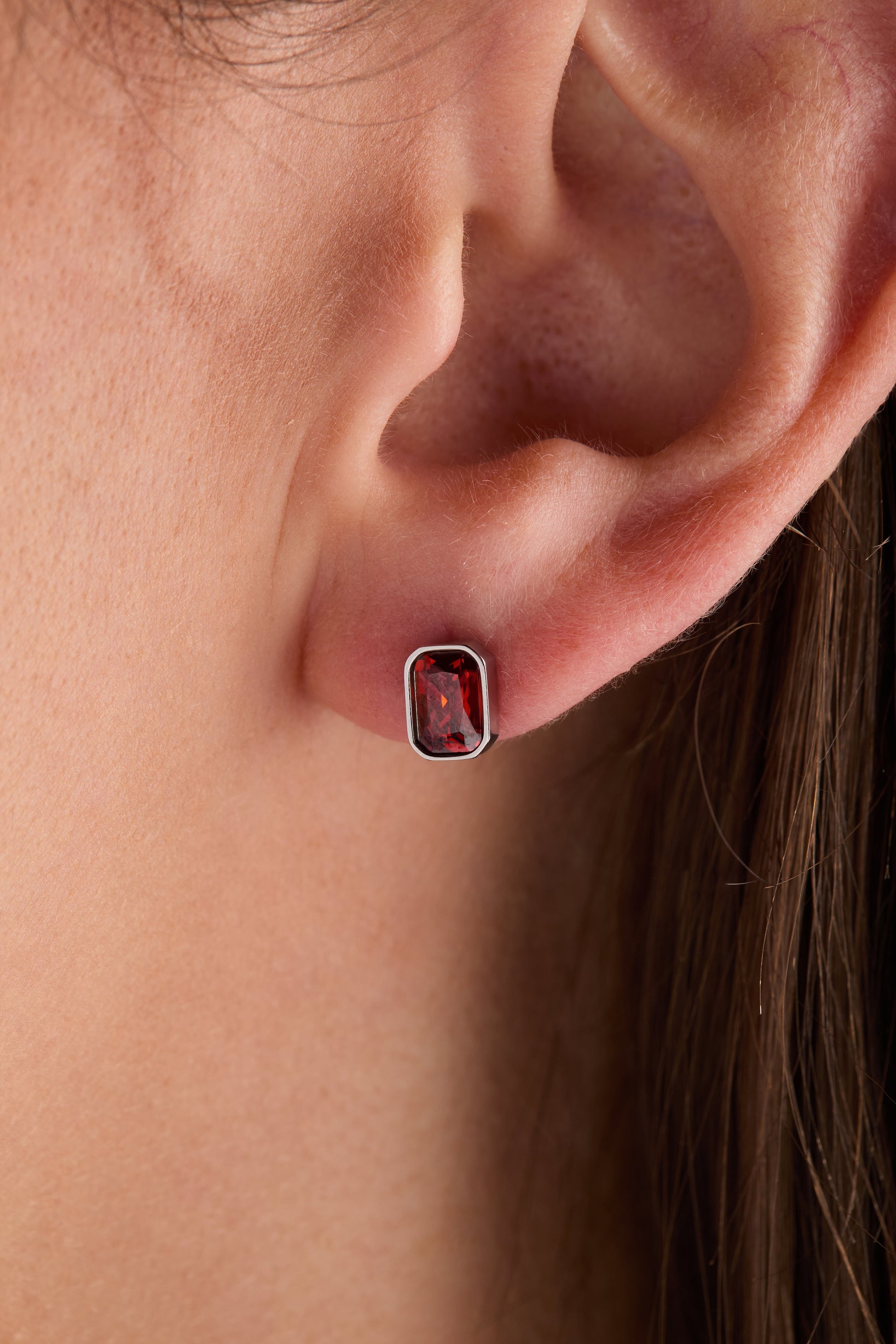 January Emerald-Cut Birthstone Stud ALEX AND ANI