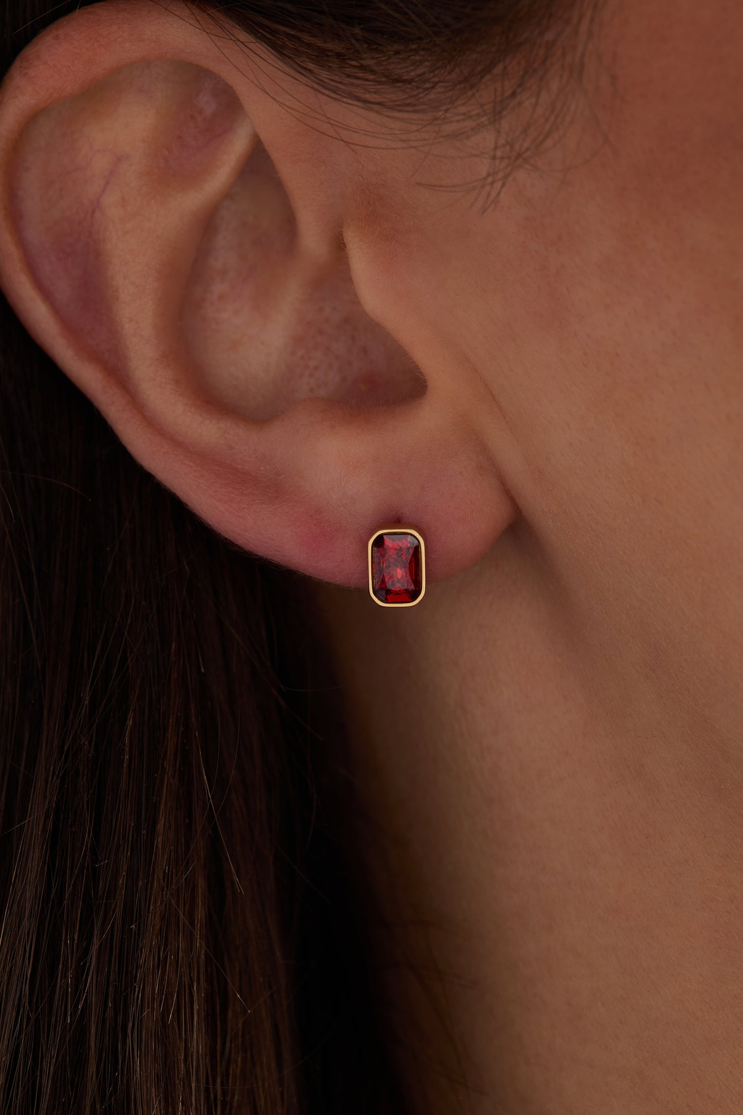 January Emerald-Cut Birthstone Stud ALEX AND ANI