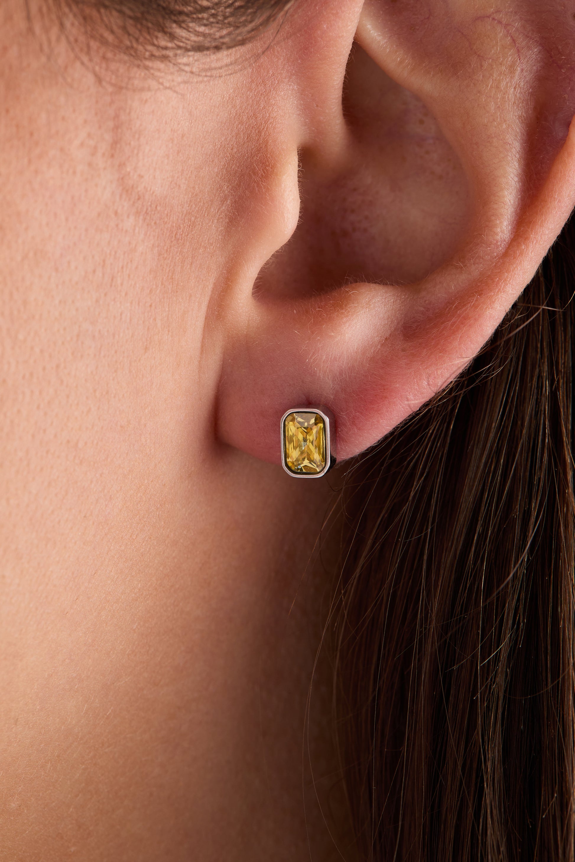 November Emerald-Cut Birthstone Stud Earrings ALEX AND ANI