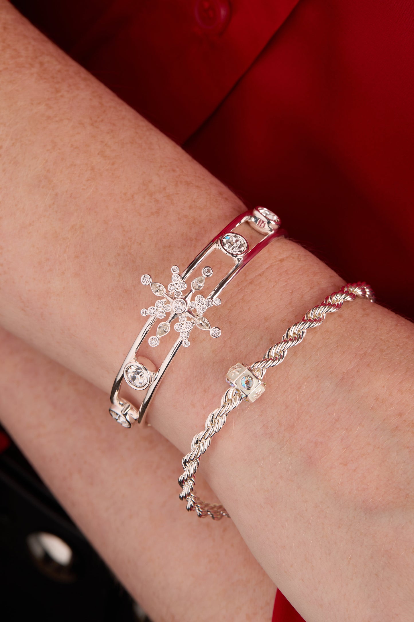Crystal Snowflake Cuff Bracelet ALEX AND ANI