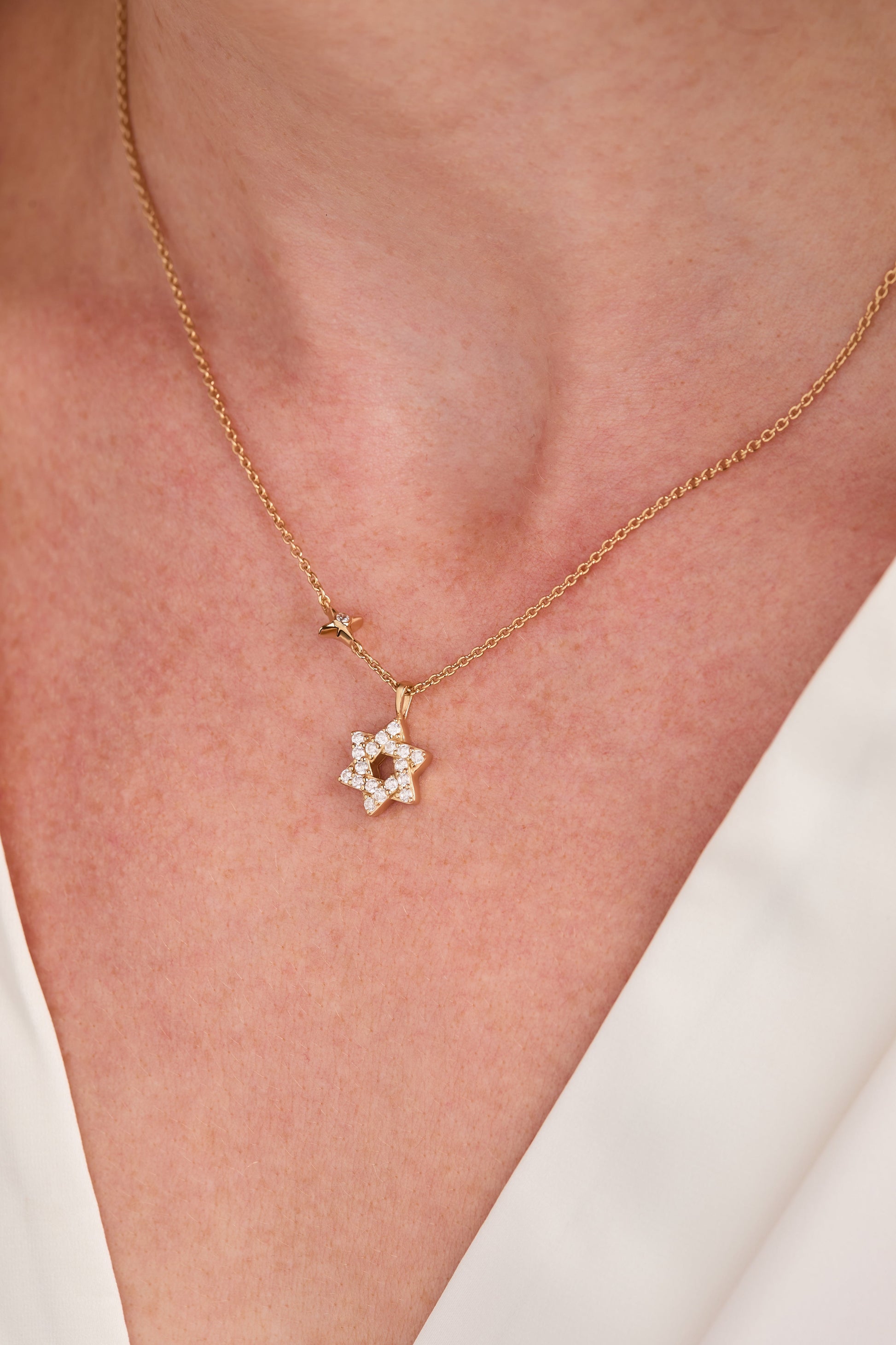 Star of David Delicate Pave Crystal Pendant Necklace ALEX AND ANI
