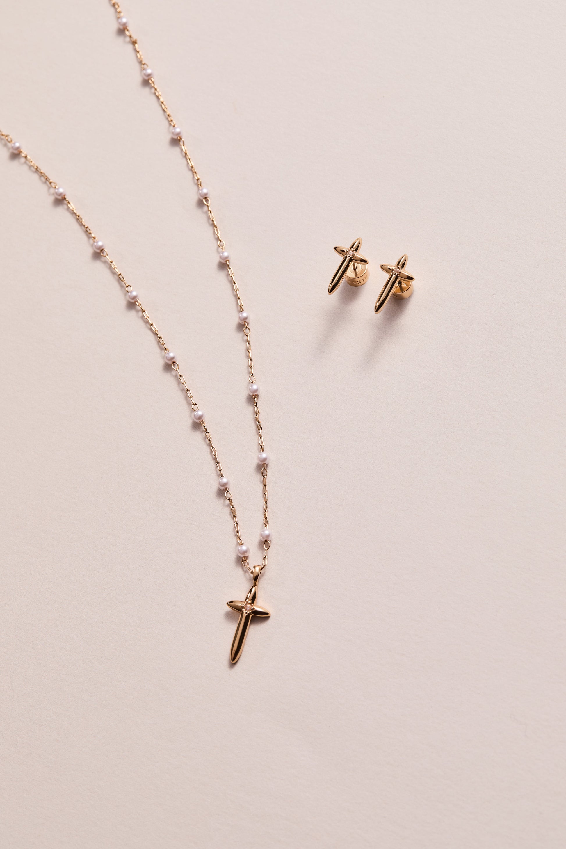 4:13 Cross Stud Earrings ALEX AND ANI