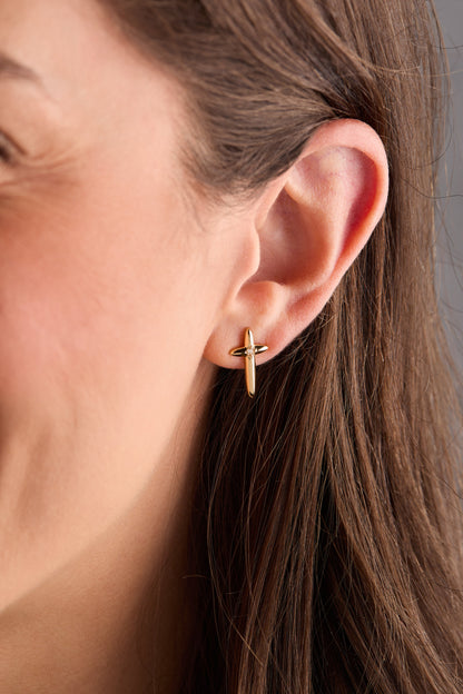 4:13 Cross Stud Earrings ALEX AND ANI