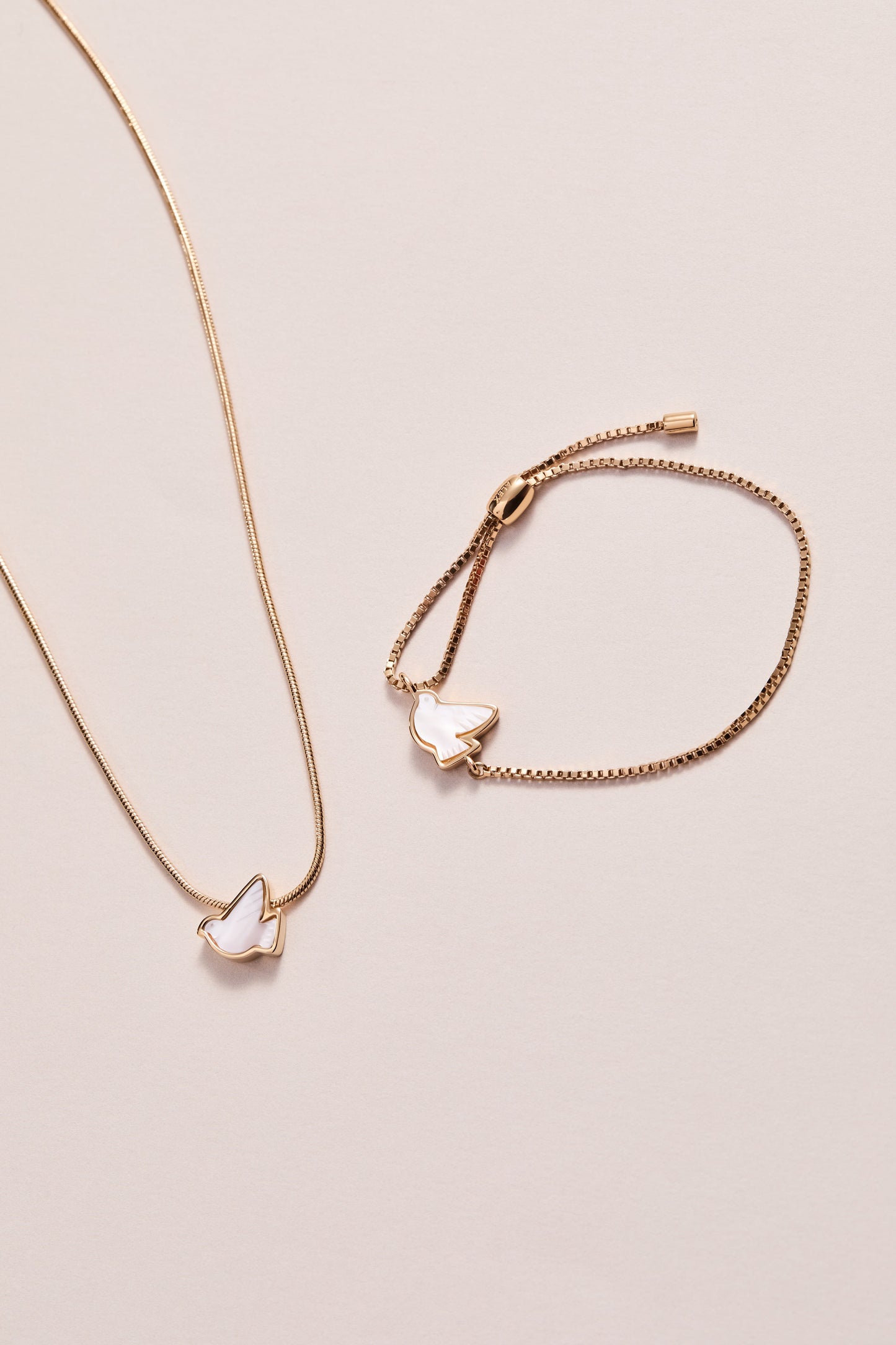Pearlized Dove 'Peace' Slider Necklace ALEX AND ANI