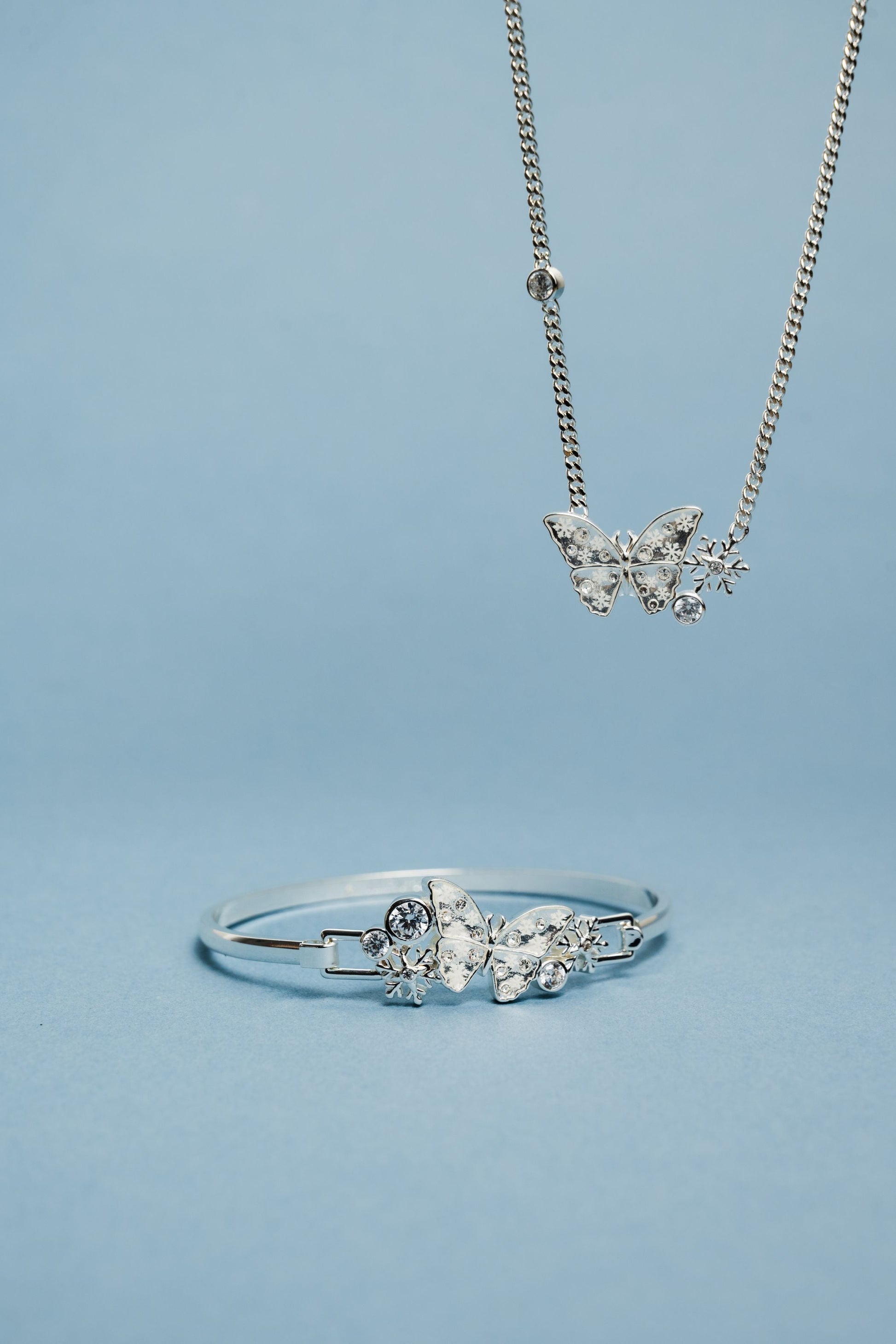 Glass Butterfly Inline Necklace ALEX AND ANI